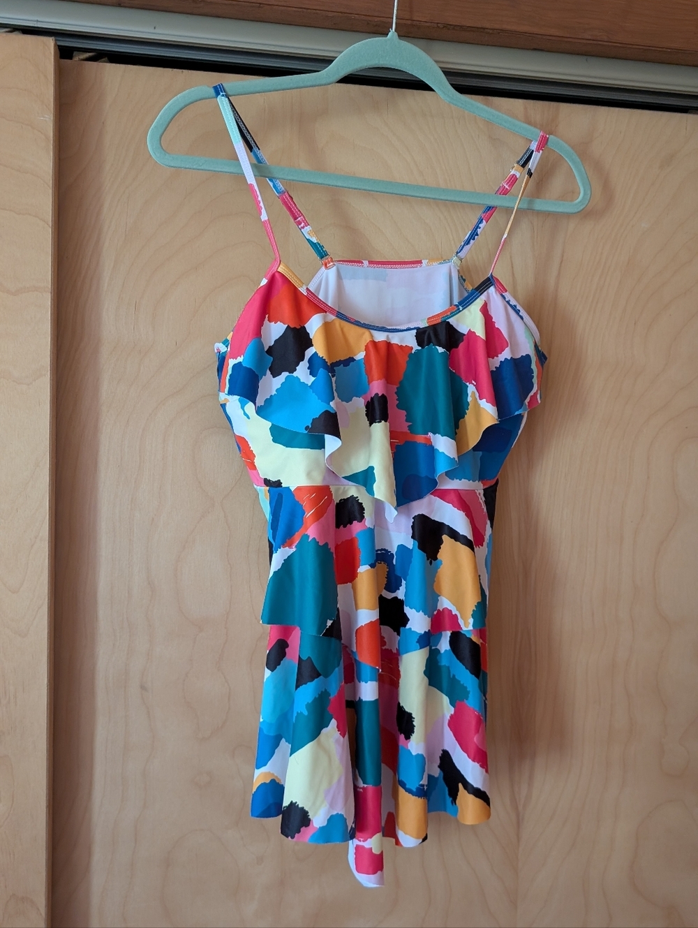 Multi-Color Abstract Print Tankini Set